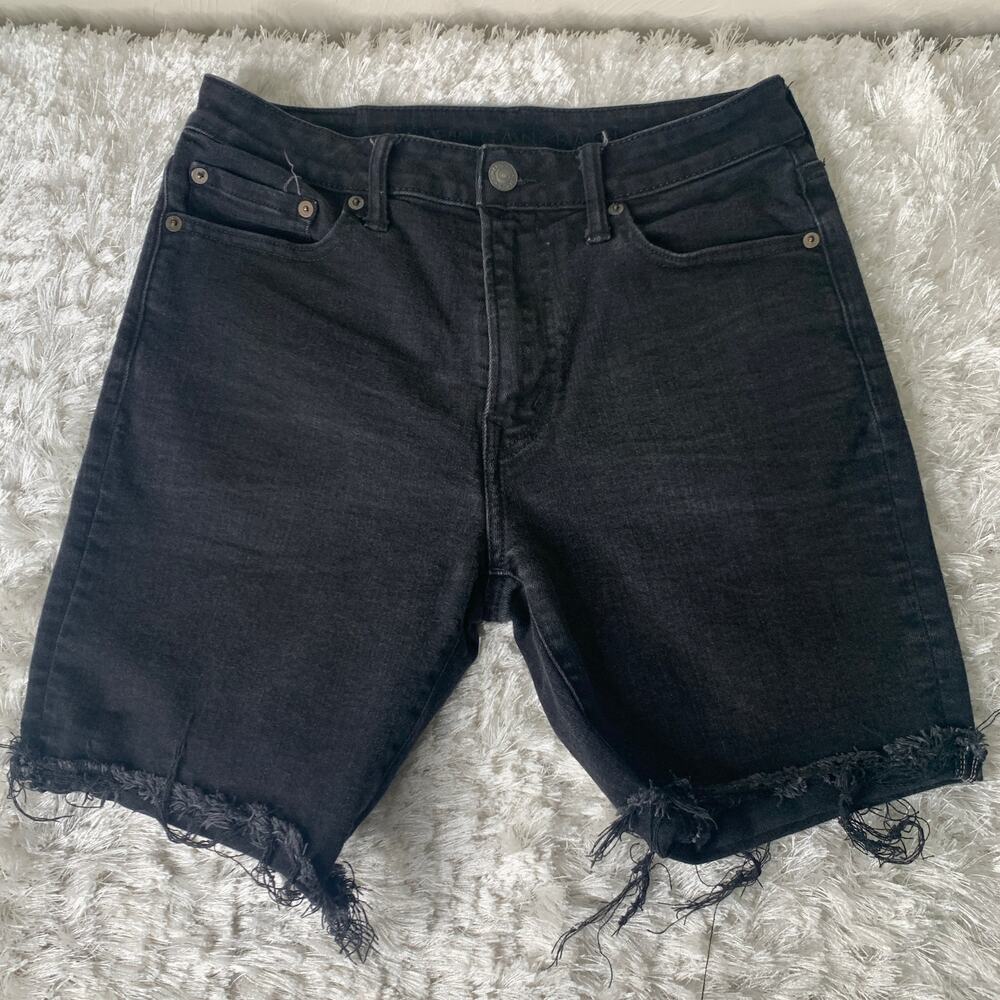 American Eagle Next Level Airflex Cuff Cut Off Black Shorts Sz 29